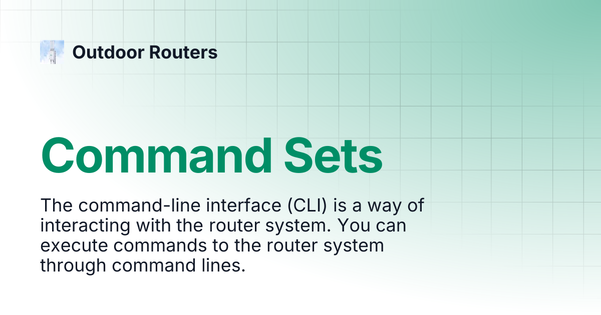 Command Sets | EZR35-LTE | Outdoor Routers