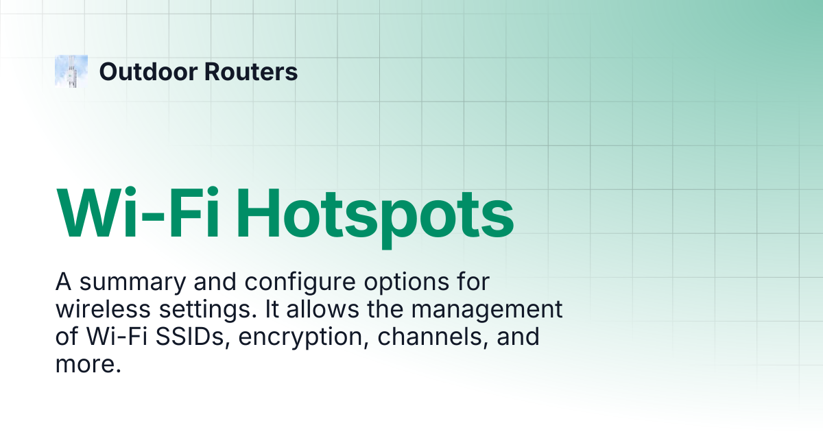 Wi-Fi Hotspots | EZR35-LTE | Outdoor Routers