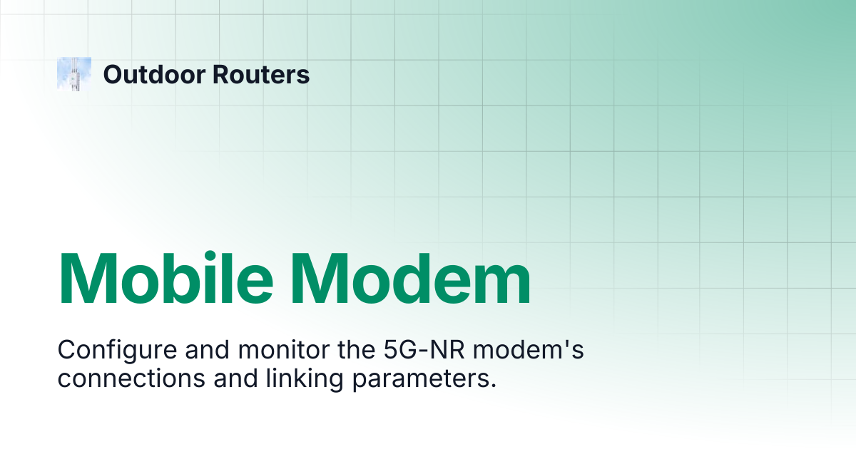 Mobile Modem | Outdoor Routers
